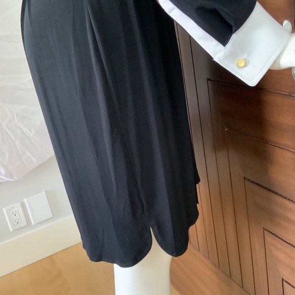 IVANKA, Black & White Belted Shirt Dress, Size XL - Picture 11 of 15